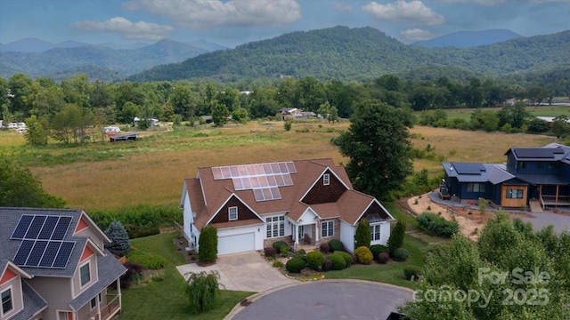 30 Linn Garden Ln, Swannanoa, NC 28778 - aerial view of property and surrounding area with mountains