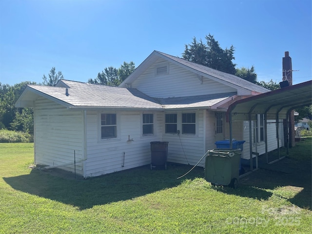 408 Moose St, Albemarle, NC 28001 - rear view of house featuring a lawn