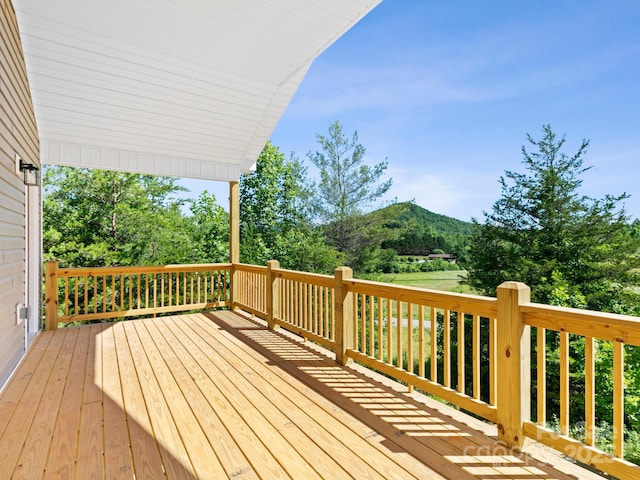169 Vineyard Village Dr S Unit 4, Old Fort, NC 28762 - wooden terrace with a mountain view