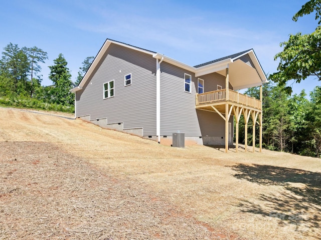 169 Vineyard Village Dr S Unit 4, Old Fort, NC 28762 - view of side of home with crawl space and a deck
