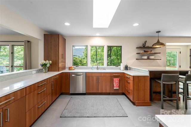 12 Beech Tree Ln, Asheville, NC 28804 - kitchen with dishwasher, plenty of natural light, light countertops, and recessed lighting