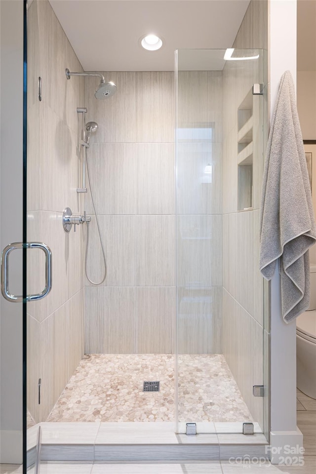 12 Beech Tree Ln, Asheville, NC 28804 - full bath with a stall shower and recessed lighting