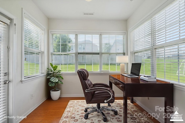 8915 Merrie Rose Ave, Charlotte, NC 28213 - office space with healthy amount of natural light and wood finished floors