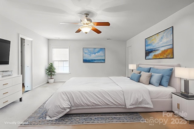 8915 Merrie Rose Ave, Charlotte, NC 28213 - bedroom with a ceiling fan and baseboards