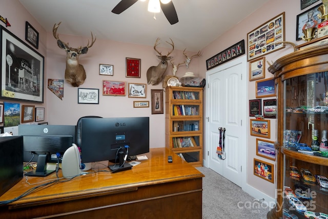 17438 Purser Dr, Locust, NC 28097 - carpeted office space with a ceiling fan