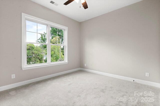 4015 Randolph Rd, Charlotte, NC 28211 - carpeted spare room featuring baseboards and ceiling fan