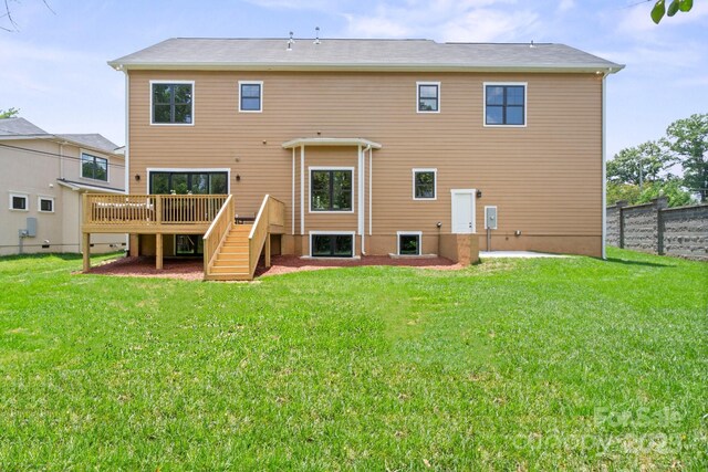 4015 Randolph Rd, Charlotte, NC 28211 - back of property featuring a deck and stairway