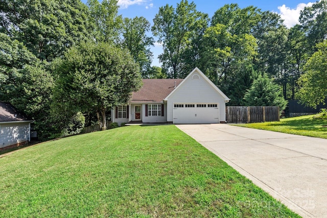 131 Canopy Ct, Mooresville, NC 28115 - ranch-style house with concrete driveway and an attached garage