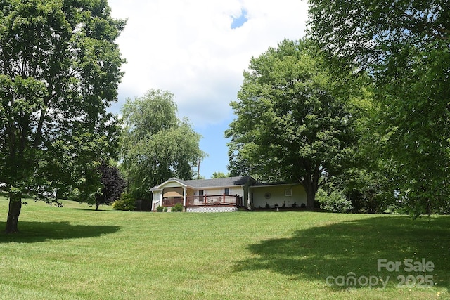 19 Mingus St, Canton, NC 28716 - view of green lawn featuring a deck