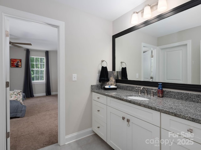 4237 Island Fox Ln, Denver, NC 28037 - bathroom featuring vanity and a ceiling fan