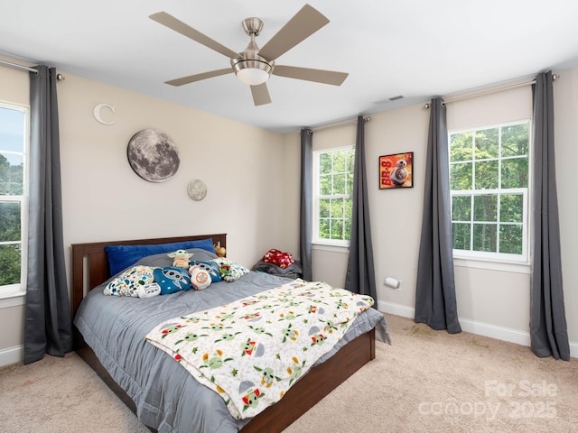 4237 Island Fox Ln, Denver, NC 28037 - carpeted bedroom featuring baseboards and ceiling fan