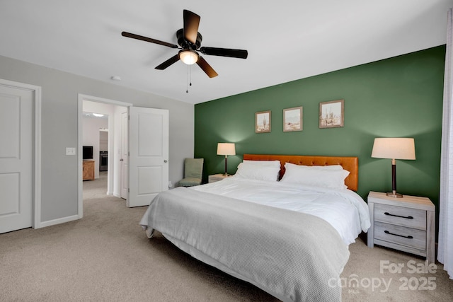 1315 Elizabeth Ave, Kannapolis, NC 28083 - bedroom with carpet floors and ceiling fan