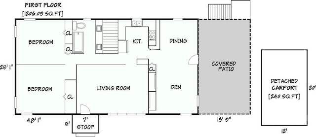 2836 20th Street Ln NE, Hickory, NC 28601 - floor plan / room layout