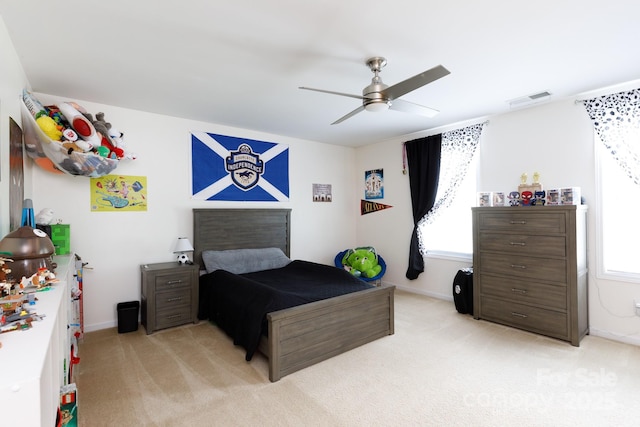2405 Emma Grace Ln, Rock Hill, SC 29732 - carpeted bedroom with baseboards and a ceiling fan