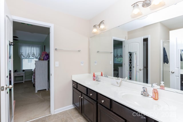 2405 Emma Grace Ln, Rock Hill, SC 29732 - full bathroom with double vanity and a shower with shower door