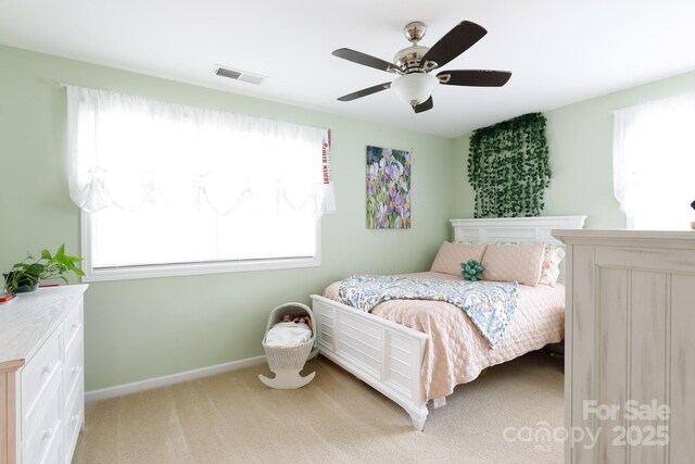 2405 Emma Grace Ln, Rock Hill, SC 29732 - bedroom with light carpet and ceiling fan