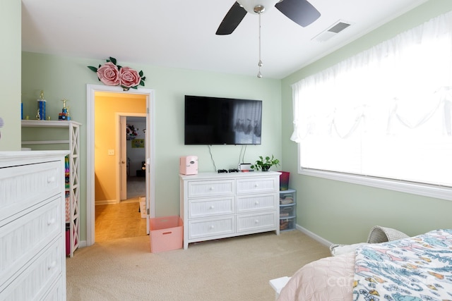 2405 Emma Grace Ln, Rock Hill, SC 29732 - bedroom with light colored carpet and ceiling fan