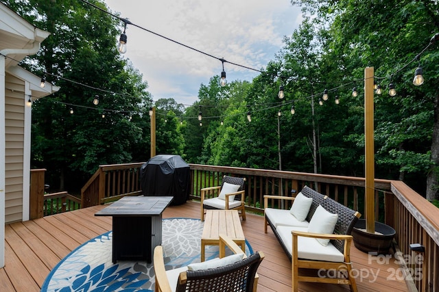 2405 Emma Grace Ln, Rock Hill, SC 29732 - deck with a grill and an outdoor living space