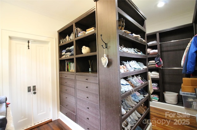 1137 Queens Rd W, Charlotte, NC 28207 - spacious closet with dark wood finished floors