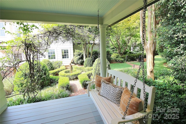 1137 Queens Rd W, Charlotte, NC 28207 - view of wooden porch