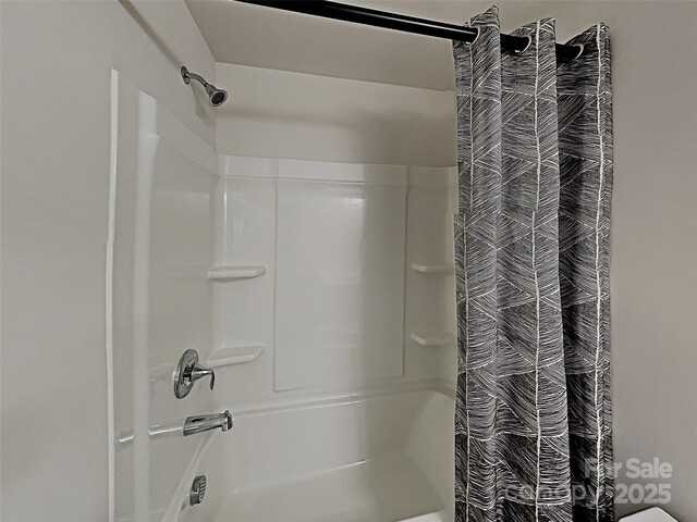 3629 Cerelia Ln, Denver, NC 28037 - bathroom featuring shower / bath combo and toilet