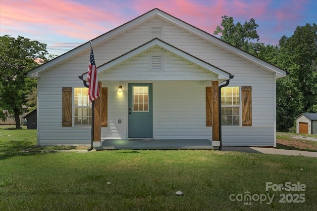 321 E Taylor St, Landis, NC 28088 - view of front of property featuring a front lawn and covered porch