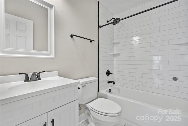 321 E Taylor St, Landis, NC 28088 - full bath featuring toilet, vanity, and tub / shower combination