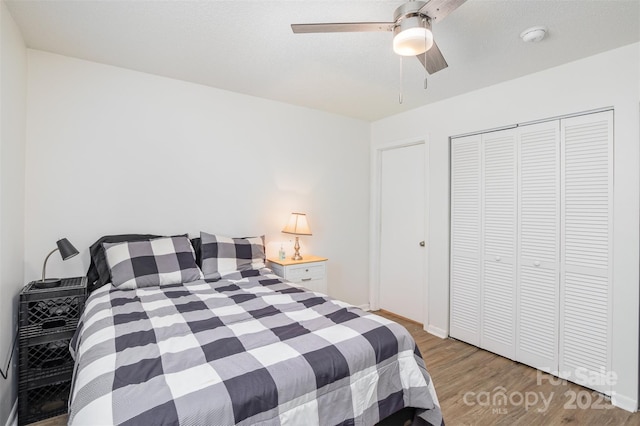 1602 Eagles Pl Unit J103, Rock Hill, SC 29732 - bedroom with wood finished floors, a ceiling fan, and a closet