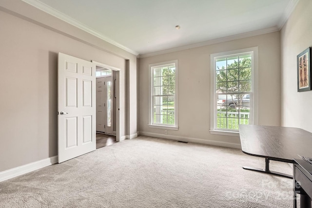 5832 Lagrande Dr, Charlotte, NC 28269 - unfurnished room with ornamental molding, carpet, and baseboards