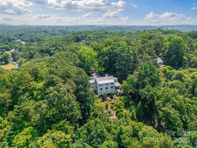 287 Pacolet Ridge Ln, Tryon, NC 28782 - aerial view of property and surrounding area featuring a heavily wooded area