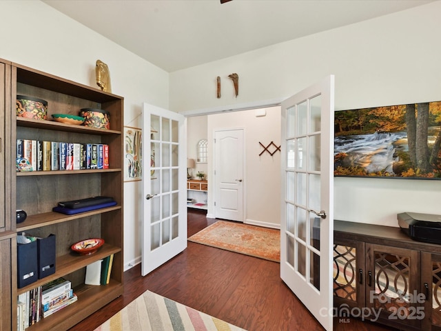8035 Pastime Ln, Clover, SC 29710 - sitting room with french doors and wood finished floors