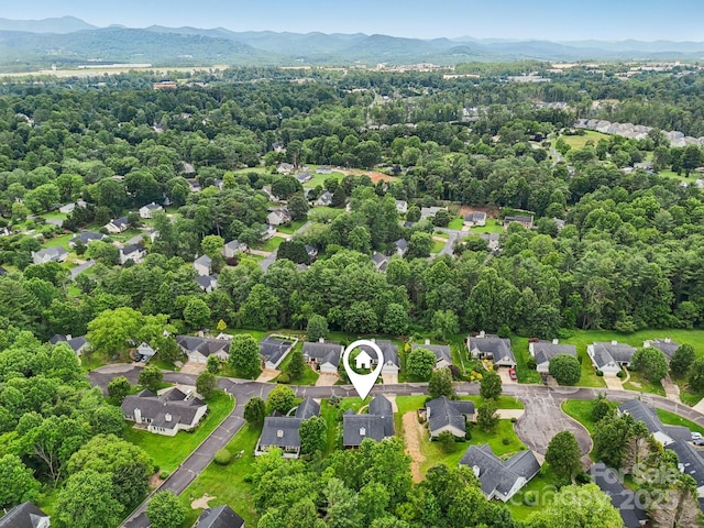 343 Stonehollow Rd, Fletcher, NC 28732 - aerial view of a mountain backdrop