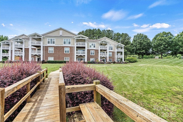 860 Jetton St Unit 59, Davidson, NC 28036 - rear view of house with a lawn