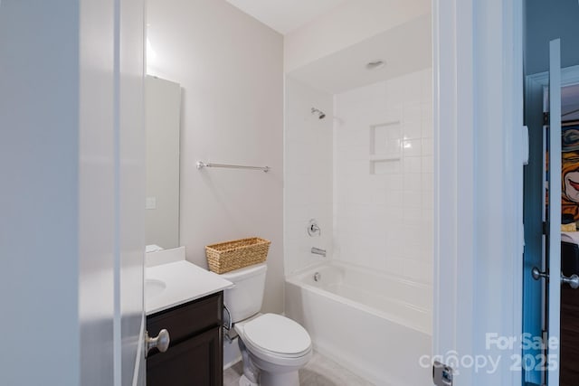 15103 Cimarron Hills Ln, Charlotte, NC 28278 - bathroom featuring vanity, toilet, and shower / washtub combination