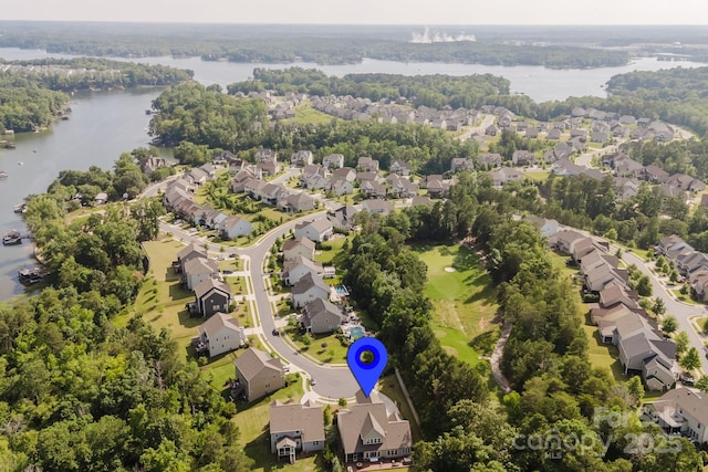 15103 Cimarron Hills Ln, Charlotte, NC 28278 - aerial view of residential area with a large body of water