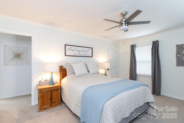 27092 Village Dr, Tega Cay, SC 29708 - bedroom featuring carpet, crown molding, and ceiling fan