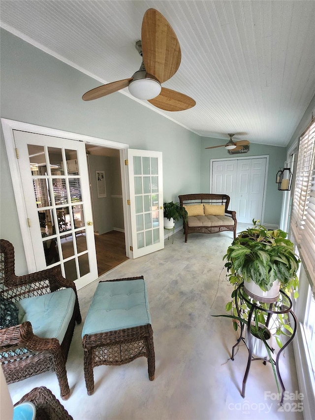 27092 Village Dr, Tega Cay, SC 29708 - sunroom / solarium featuring lofted ceiling and french doors