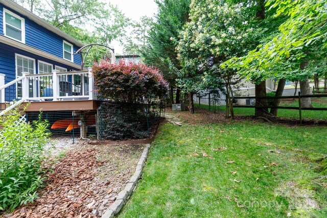 27092 Village Dr, Tega Cay, SC 29708 - view of yard with a deck