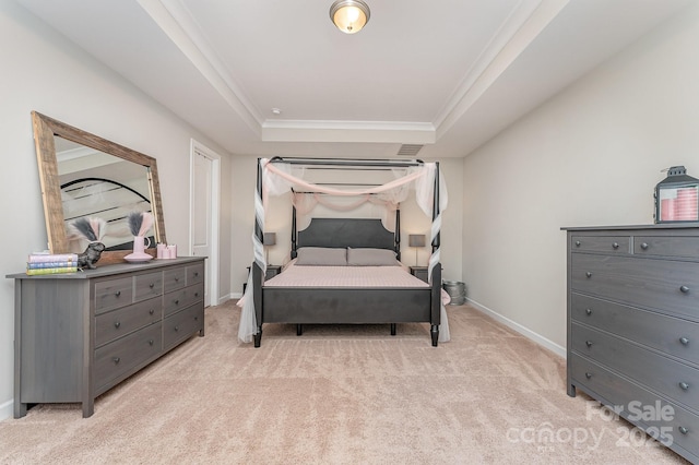 2606 Cheverny Pl, Concord, NC 28027 - bedroom featuring a raised ceiling and light colored carpet