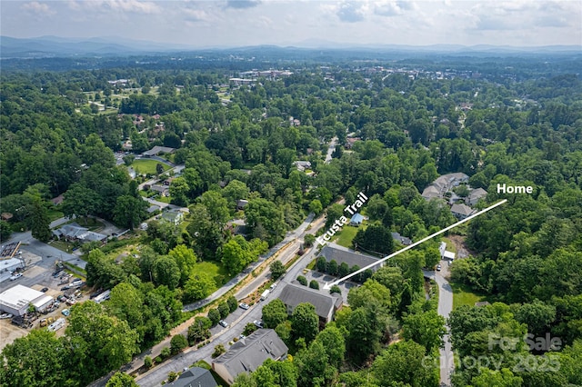 234 Wash Creek Dr Unit B, Hendersonville, NC 28739 - aerial view of property and surrounding area with a forest and property boundaries highlighted