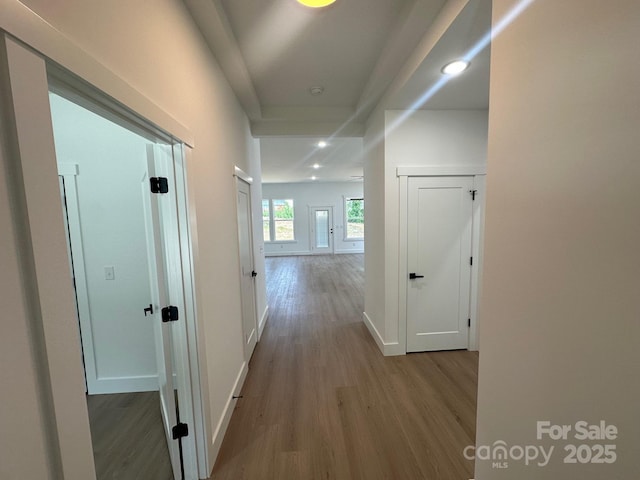 953 Mike Cir, Spartanburg, SC 29303 - hall featuring wood finished floors, baseboards, and recessed lighting