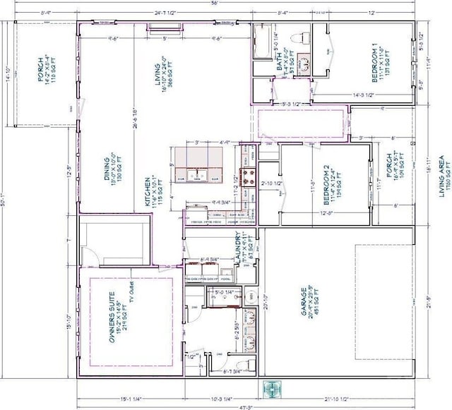953 Mike Cir, Spartanburg, SC 29303 - property floor plan