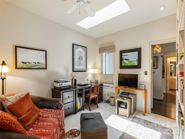 12 Country Meadows Ln, Hendersonville, NC 28792 - office space with ceiling fan and a skylight