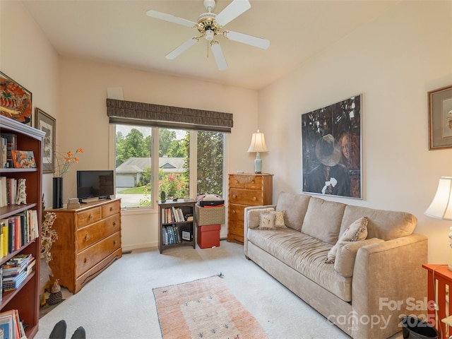 12 Country Meadows Ln, Hendersonville, NC 28792 - carpeted living room with a ceiling fan