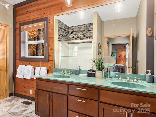 110 Garden Knoll Rd, Franklin, NC 28734 - full bath featuring double vanity and a stall shower