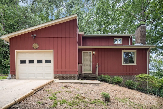 110 Hidden Valley St, Cherryville, NC 28021 - view of front of house featuring a chimney and driveway