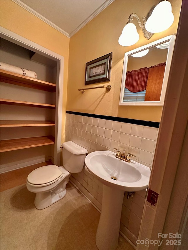 211 S Slack St, Albemarle, NC 28001 - bathroom with crown molding and toilet