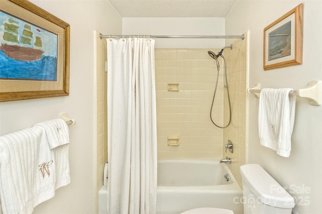 503 Crowfields Ln, Asheville, NC 28803 - bathroom featuring toilet and shower / bath combination with curtain
