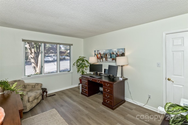 503 Crowfields Ln, Asheville, NC 28803 - office area with wood finished floors and a textured ceiling