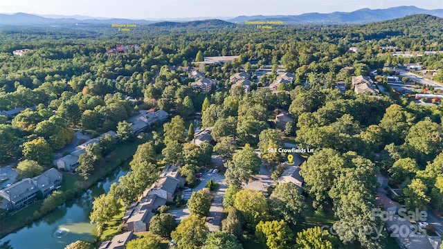 503 Crowfields Ln, Asheville, NC 28803 - view of property location with a heavily wooded area and mountains